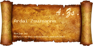 Ardai Zsuzsanna névjegykártya