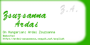 zsuzsanna ardai business card